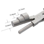 Alicate 3 em 1 de 6 Polegadas com Boca Plana e Bico Redondo, Mini Alicate DIY para Joalharia, Alicate Manual de Enrolar, 3-secções