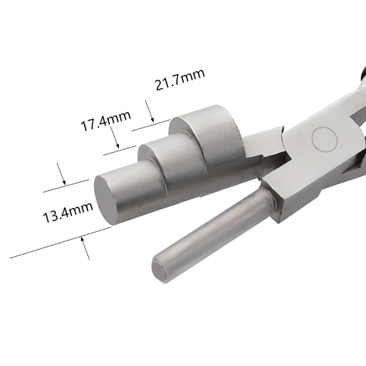 Alicate 3 em 1 de 6 Polegadas com Boca Plana e Bico Redondo, Mini Alicate DIY para Joalharia, Alicate Manual de Enrolar, 3-secções
