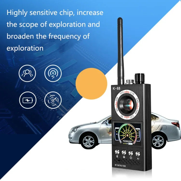K68 Detector de Câmara Anti-Gravação Secreta Anti-Localização Detecção Automática Anti-Escuta e Anti-Monitorização, K68