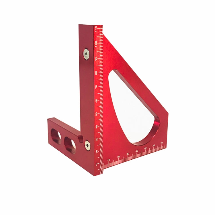 Ferramentas para Carpintaria, Esquadro de 90 Graus em Liga de Alumínio, Régua de Marcação Multi-Funções, Régua Triangular, Esquadro de 90 Graus