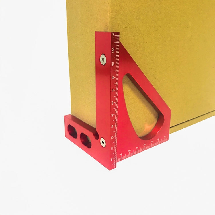 Ferramentas para Carpintaria, Esquadro de 90 Graus em Liga de Alumínio, Régua de Marcação Multi-Funções, Régua Triangular, Esquadro de 90 Graus
