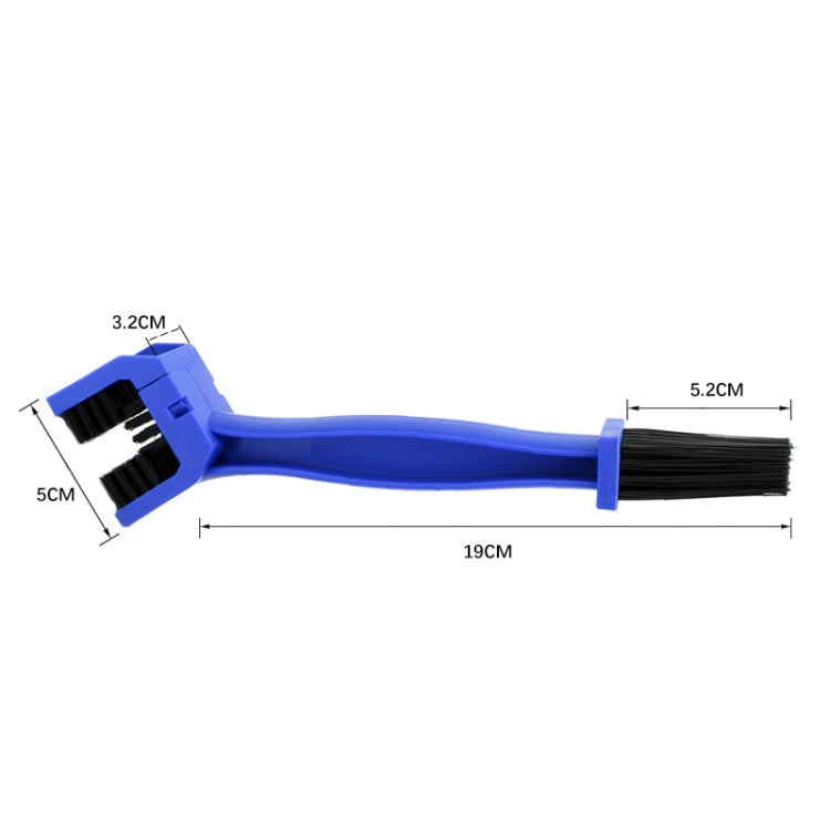 Conjunto de 1 Escova de Limpeza BG-7168 para Bicicleta e Motociclo com Escova de Corrente Três Lados, Cor: Azul + Escova Pequena, 5 PCS Vermelho, 5 PCS Azul, 5 PCS Preto, Vermelho + Escova Pequena, Azul + Escova Pequena