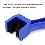 Conjunto de 1 Escova de Limpeza BG-7168 para Bicicleta e Motociclo com Escova de Corrente Três Lados, Cor: Azul + Escova Pequena, 5 PCS Vermelho, 5 PCS Azul, 5 PCS Preto, Vermelho + Escova Pequena, Azul + Escova Pequena