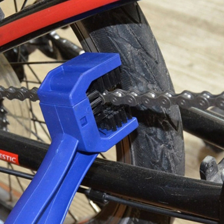 Conjunto de 1 Escova de Limpeza BG-7168 para Bicicleta e Motociclo com Escova de Corrente Três Lados, Cor: Azul + Escova Pequena, 5 PCS Vermelho, 5 PCS Azul, 5 PCS Preto, Vermelho + Escova Pequena, Azul + Escova Pequena