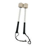 Acessórios de Percussão Baquetas Antiderrapantes em Aço Inoxidável com Feltro de Lã para Prática de Bateria, Martelos para Bateria
