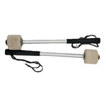 Acessórios de Percussão Baquetas Antiderrapantes em Aço Inoxidável com Feltro de Lã para Prática de Bateria, Martelos para Bateria