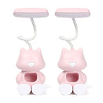 2 Peças FY6601 Suporte para Canetas de Cartão Candeeiro de Leitura LED com Proteção para os Olhos para Dormitório de Estudante, Rosa, Azul, Verde