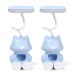 2 Peças FY6601 Suporte para Canetas de Cartão Candeeiro de Leitura LED com Proteção para os Olhos para Dormitório de Estudante, Rosa, Azul, Verde