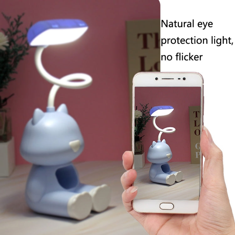 2 Peças FY6601 Suporte para Canetas de Cartão Candeeiro de Leitura LED com Proteção para os Olhos para Dormitório de Estudante, Rosa, Azul, Verde