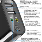 RAYEE K8 Receptor e Transmissor de Áudio Bluetooth 5.0 2 em 1 Adaptador Suporta Carga Rápida 2.1A U Disk, Plugue US, K8