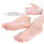 Corretor de Hallux Valgus para Pés Grandes em Material SEBS, Cinto de Correção Macio e Confortável, 1 Par SEBS Branco