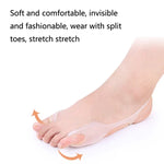 Corretor de Hallux Valgus para Pés Grandes em Material SEBS, Cinto de Correção Macio e Confortável, 1 Par SEBS Branco