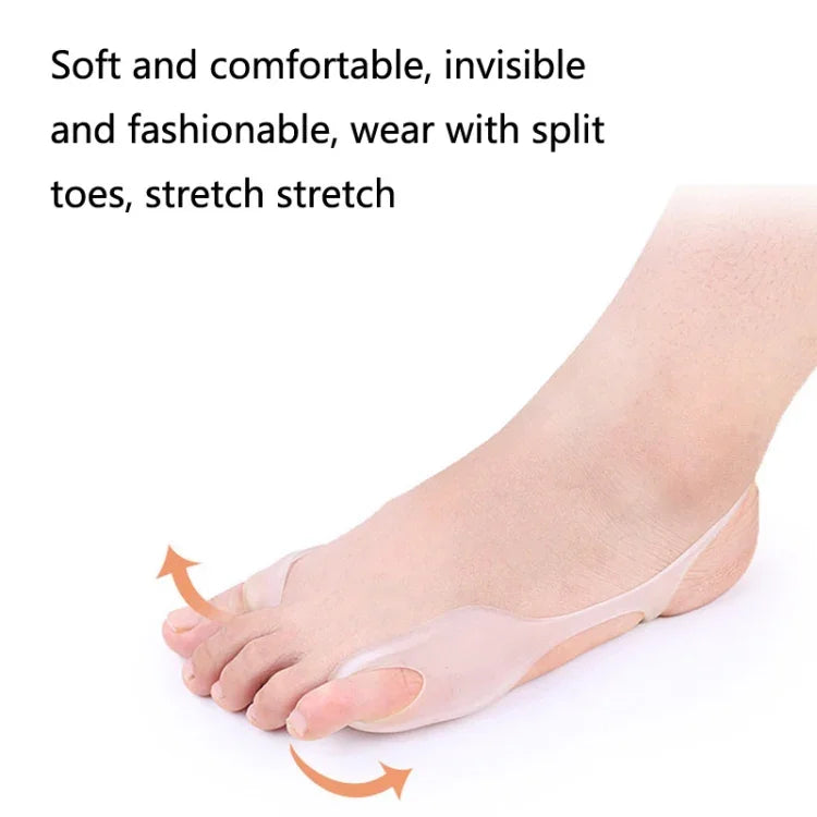 Corretor de Hallux Valgus para Pés Grandes em Material SEBS, Cinto de Correção Macio e Confortável, 1 Par SEBS Branco