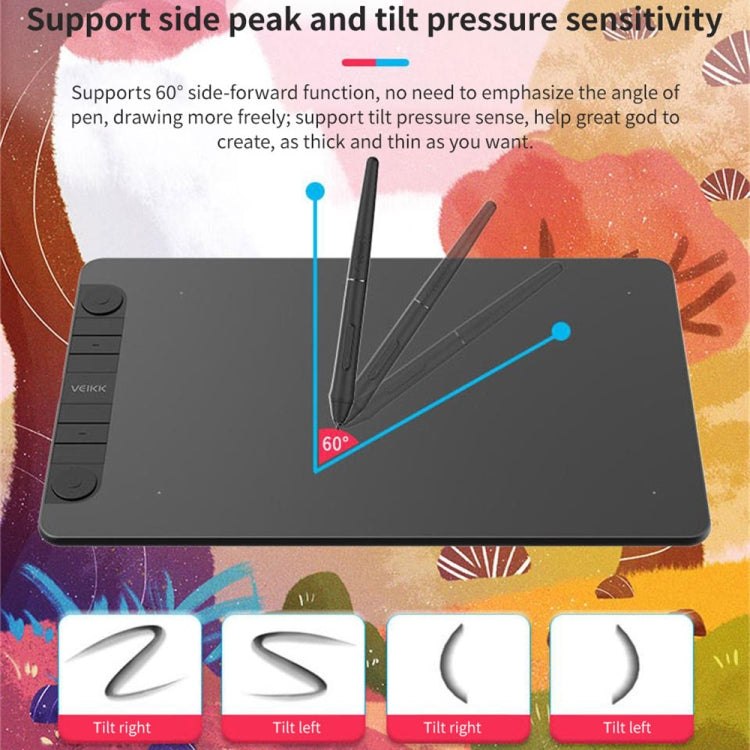 VEIKK VK1060PRO Mesa Digital Quadro Pintado à Mão Quadro de Desenho Eletrónico Ligável a Telemóvel, VK1060PRO
