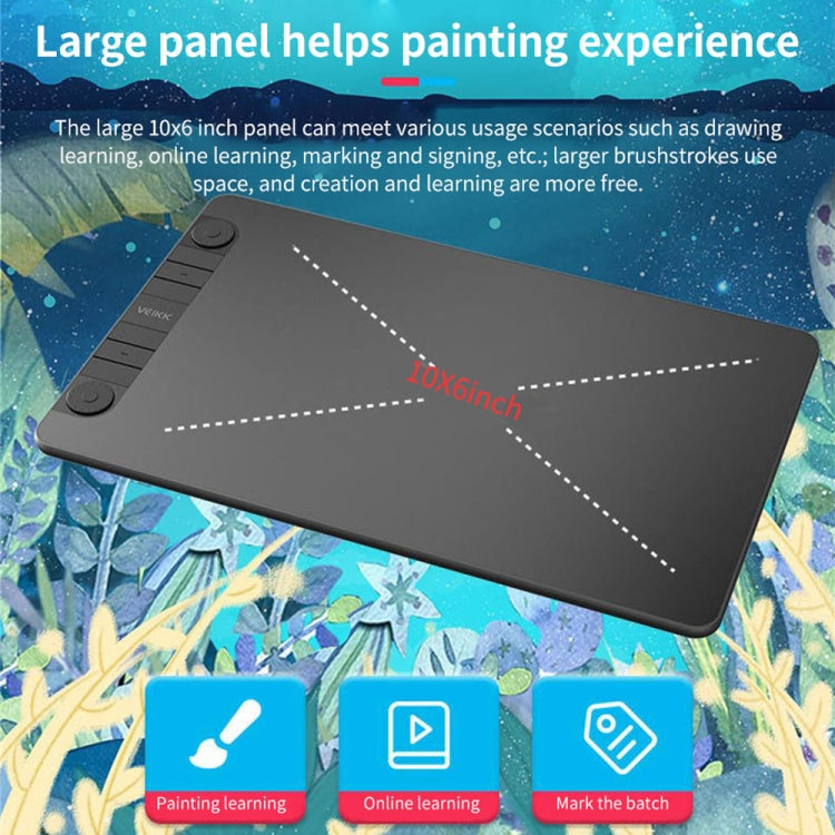 VEIKK VK1060PRO Mesa Digital Quadro Pintado à Mão Quadro de Desenho Eletrónico Ligável a Telemóvel, VK1060PRO