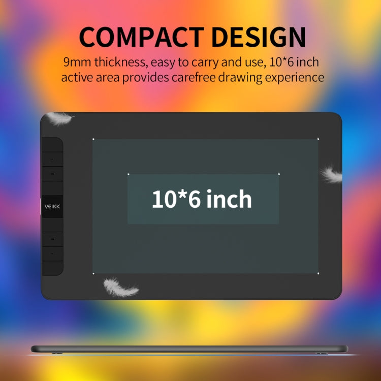 VEIKK VK1060 Mesa Pintada à Mão Quadro de Pintura Eletrónico Ligável a Telemóvel, VK1060