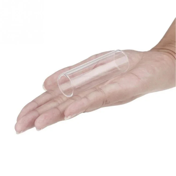 M02219 Conjunto 4 em 1 Barra Deslizante em Plexiglass + Barra Deslizante em Aço Inoxidável + Palheta de Dedo para Guitarra em Celulóide + Caixa de Plástico, Barra Deslizante em Plexiglass