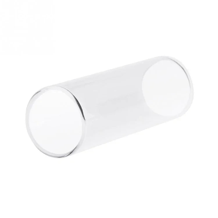 M02219 Conjunto 4 em 1 Barra Deslizante em Plexiglass + Barra Deslizante em Aço Inoxidável + Palheta de Dedo para Guitarra em Celulóide + Caixa de Plástico, Barra Deslizante em Plexiglass