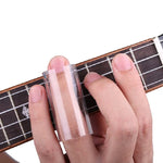 M02219 Conjunto 4 em 1 Barra Deslizante em Plexiglass + Barra Deslizante em Aço Inoxidável + Palheta de Dedo para Guitarra em Celulóide + Caixa de Plástico, Barra Deslizante em Plexiglass