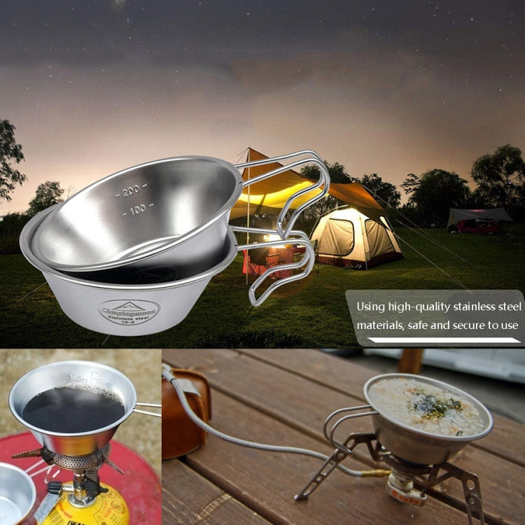 Campingmoon S220 Tigela Portátil Exterior em Aço Inoxidável Espessado Talheres Multiuso para Campismo