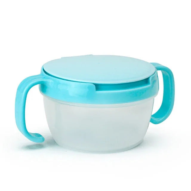 Tigela de Snacks para Bebé Pratos de Armazenamento de Comida para Crianças Anti-Derrame Prato de Alimentação Sólida para Bebé com Rotação de 360 Graus Talheres para Alimentação de Bebé