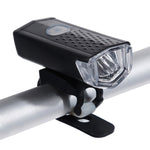 Conjunto de Luzes Recargáveis USB para Bicicleta Impermeável, Farol e Luz Traseira para Bicicleta, Farol + Luz Traseira (Preto)