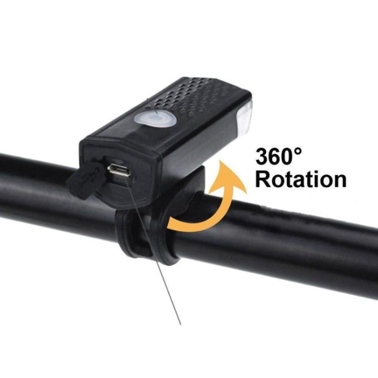 Conjunto de Luzes Recargáveis USB para Bicicleta Impermeável, Farol e Luz Traseira para Bicicleta, Farol + Luz Traseira (Preto)
