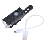 Conjunto de Luzes Recargáveis USB para Bicicleta Impermeável, Farol e Luz Traseira para Bicicleta, Farol + Luz Traseira (Preto)