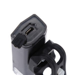 Conjunto de Luzes Recargáveis USB para Bicicleta Impermeável, Farol e Luz Traseira para Bicicleta, Farol + Luz Traseira (Preto)
