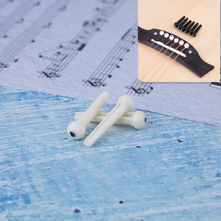 100 Peças de Pregos Cónicos de Plástico para Cordas de Guitarra
