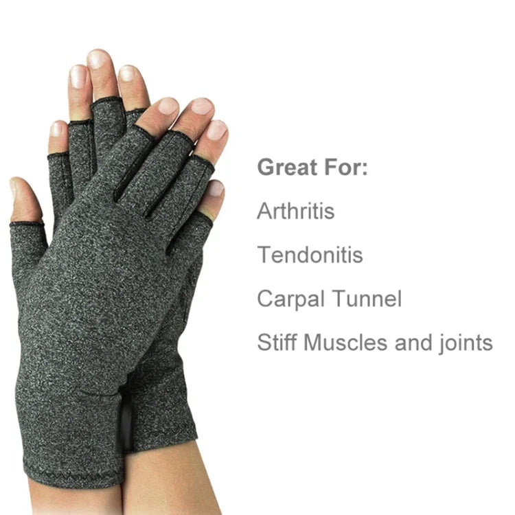 Luvas de Ciclismo Meio Dedo para Artrite Luvas de Pressão para Saúde Alta Elasticidade Respirável Anti-edema Reabilitação Luvas de Ciclismo, L, M, S