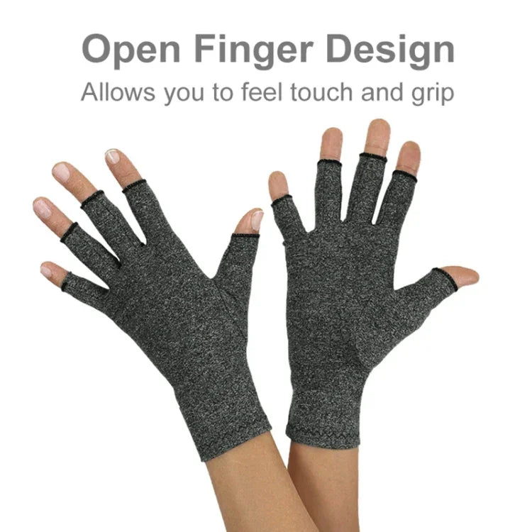 Luvas de Ciclismo Meio Dedo para Artrite Luvas de Pressão para Saúde Alta Elasticidade Respirável Anti-edema Reabilitação Luvas de Ciclismo, L, M, S