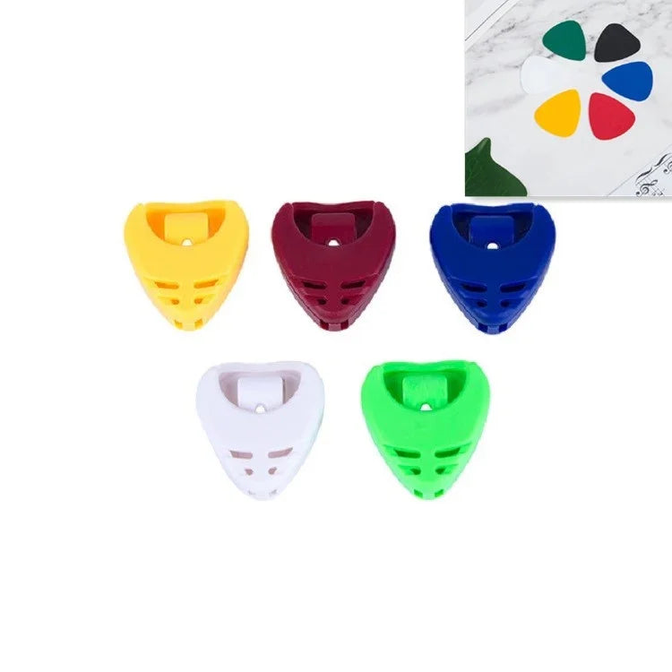 100 PCS Caixa de Armazenamento ABS para Palhetas de Guitarra, Entrega de Cor Aleatória, Caixa de Palhetas em Forma de Coração, Caixa Grande de Palhetas Triangular