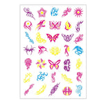 10 PCS Autocolantes de Tatuagem Fluorescentes de Flor para Braço, Autocolantes para Rosto, Impermeáveis, Tatuagem de Pena para Braço, DKCS010, DKCS017, DKCS019, DKCS022, DKCS025, DKCS028, DKCS032, DKCS033, DKCS034, DKCS036, DKCS037, DKCS042