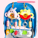 Brinquedo para carrinho de bebé 0-1 ano, móbile de cama com contas giratórias, boneca, sino de peluche, H168190-3A Urso, H168190-3B Coelho