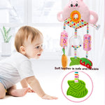 Brinquedo para carrinho de bebé 0-1 ano, móbile de cama com contas giratórias, boneca, sino de peluche, H168190-3A Urso, H168190-3B Coelho