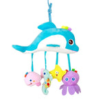 Brinquedos para bebé 0-1 ano, sinos de cama de animais, brinquedos de peluche calmantes, chocalhos, pendurados no carrinho, A Barra transversal - Cervo, B Barra transversal - Golfinhos, C Barra transversal - Pássaros