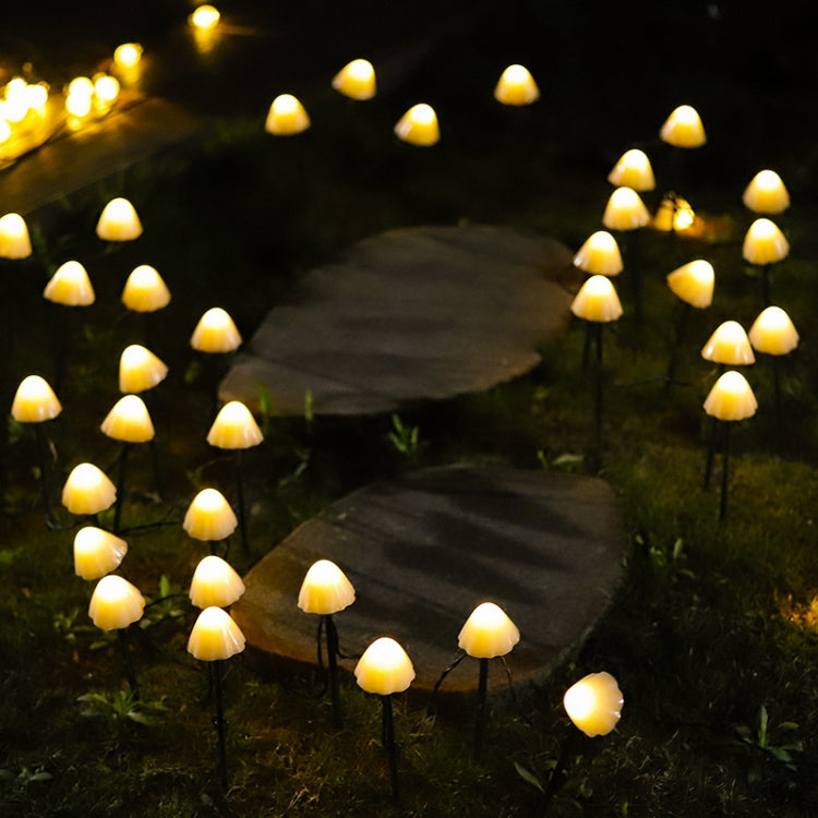 Luz de Relva Solar Cogumelo à Prova de Água para Jardim Exterior Vila Paisagem Luzes Decorativas em Fio, 3.8m 10 LEDs, 5m 20 LEDs, 6.5m 30 LEDs