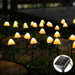 Luz de Relva Solar Cogumelo à Prova de Água para Jardim Exterior Vila Paisagem Luzes Decorativas em Fio, 3.8m 10 LEDs, 5m 20 LEDs, 6.5m 30 LEDs