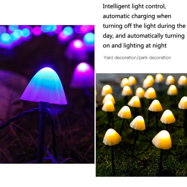 Luz de Relva Solar Cogumelo à Prova de Água para Jardim Exterior Vila Paisagem Luzes Decorativas em Fio, 3.8m 10 LEDs, 5m 20 LEDs, 6.5m 30 LEDs