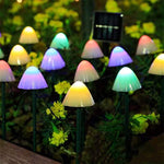 Luz de Relva Solar Cogumelo à Prova de Água para Jardim Exterior Vila Paisagem Luzes Decorativas em Fio, 3.8m 10 LEDs, 5m 20 LEDs, 6.5m 30 LEDs