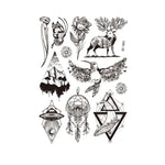 10 PCS Autocolantes de Tatuagem Fluorescentes Escuros que Mudam de Cor, Animais e Flores, Impermeáveis, para Adultos, BY-001, BY-002, BY-003, BY-004, BY-005, BY-006, BY-007, BY-008