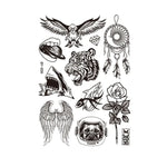 10 PCS Autocolantes de Tatuagem Fluorescentes Escuros que Mudam de Cor, Animais e Flores, Impermeáveis, para Adultos, BY-001, BY-002, BY-003, BY-004, BY-005, BY-006, BY-007, BY-008