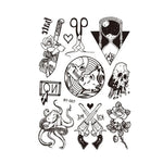 10 PCS Autocolantes de Tatuagem Fluorescentes Escuros que Mudam de Cor, Animais e Flores, Impermeáveis, para Adultos, BY-001, BY-002, BY-003, BY-004, BY-005, BY-006, BY-007, BY-008