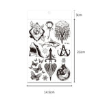 10 PCS Autocolantes de Tatuagem Fluorescentes Escuros que Mudam de Cor, Animais e Flores, Impermeáveis, para Adultos, BY-001, BY-002, BY-003, BY-004, BY-005, BY-006, BY-007, BY-008