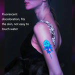 10 PCS Autocolantes de Tatuagem Fluorescentes Escuros que Mudam de Cor, Animais e Flores, Impermeáveis, para Adultos, BY-001, BY-002, BY-003, BY-004, BY-005, BY-006, BY-007, BY-008
