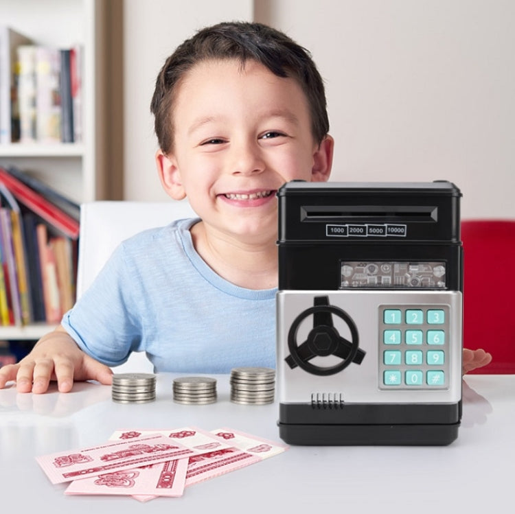 Cofre com Senha Caixa de Depósito Automática para Crianças Máquina de Poupança ATM Brinquedo, Preto e Vermelho, Branco e Azul, Branco e Rosa, Panda, Preto Avermelhado, Verde, Vermelho e Preto