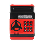 Cofre com Senha Caixa de Depósito Automática para Crianças Máquina de Poupança ATM Brinquedo, Preto e Vermelho, Branco e Azul, Branco e Rosa, Panda, Preto Avermelhado, Verde, Vermelho e Preto