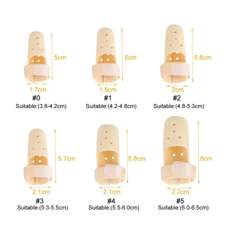 4 PCS Tala Ajustável para Dedos, Suporte Protetor para Dedos com Artrite, Lesão nas Articulações, Nº 0: 38-42mm, Nº 1: 42-48mm, Nº 2: 48-52mm, Nº 3: 52-55mm, Nº 4: 55-60mm, Nº 5: 60-65mm