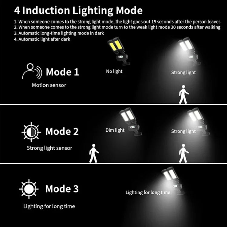 Lâmpada de Parede Solar de 2 Cabeças TG-TY097 Luz de Indução Corporal Humana Exterior Luz LED para Jardim e Rua, 200 COB